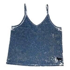 PINK Light Blue Shimmery Velvet Camisole